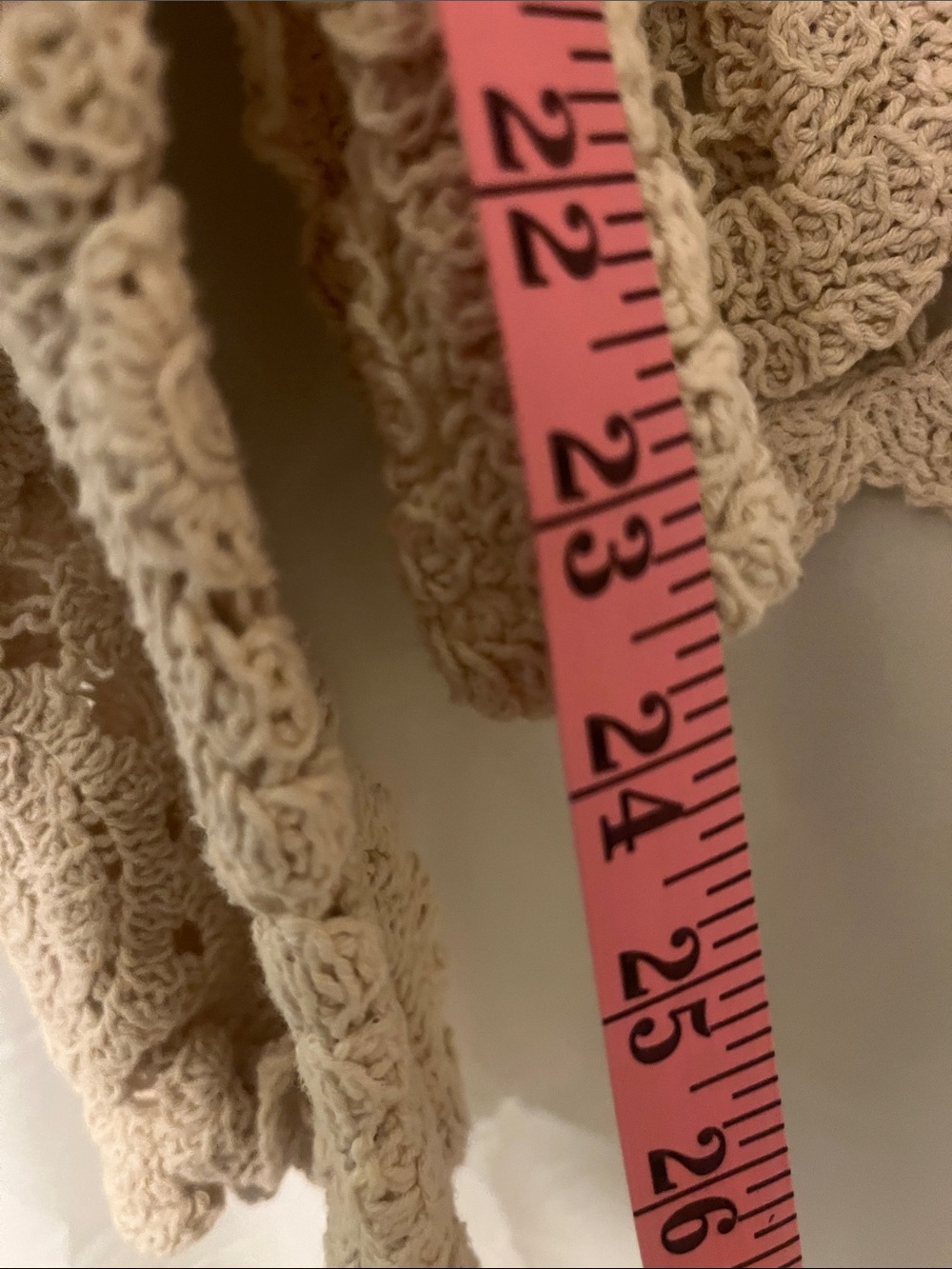 Crochet Openwork Cream Sweater - Picture 7 of 8
